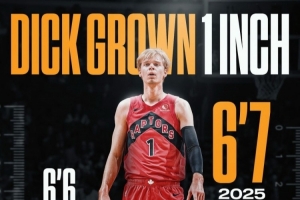 我也長高了！迪克官方身高數(shù)據(jù)比上賽季高了1英寸 現(xiàn)在201CM